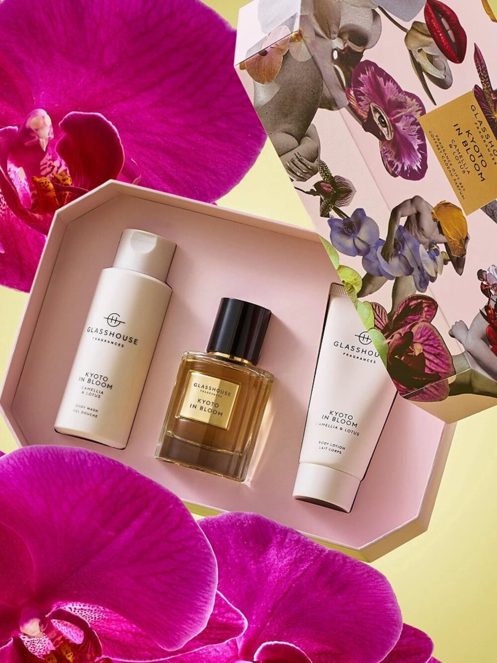GLASSHOUSE FRAGRANCES Kyoto in Bloom Gift Set NWT